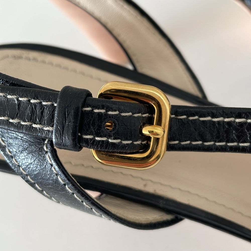 SALE! Prada Sport Black Leather Platform Sandal - Picture 8 of 16